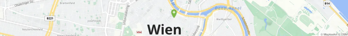 Kartendarstellung des Standorts für Brady-Apotheke Zum roten Turm in 1010 Wien